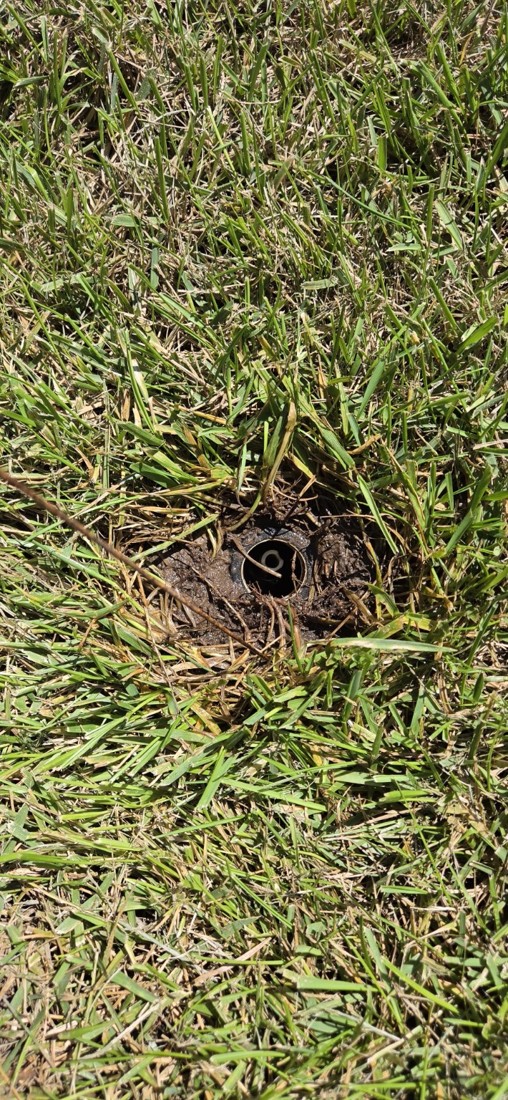 Sprinkler head before repair