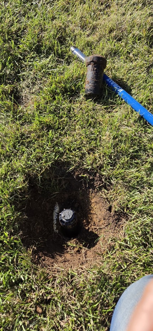 Sprinkler head after repair