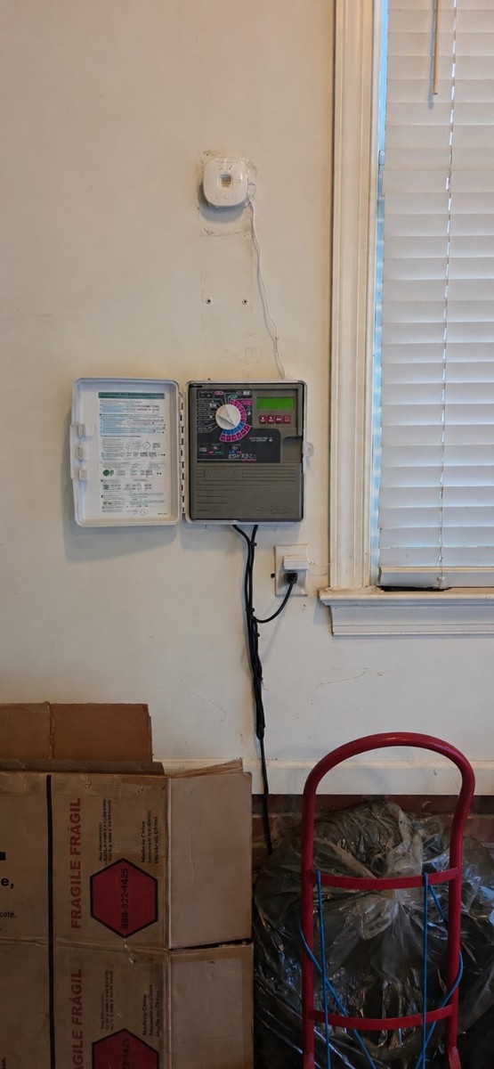 Older irrigation controller before system upgrade